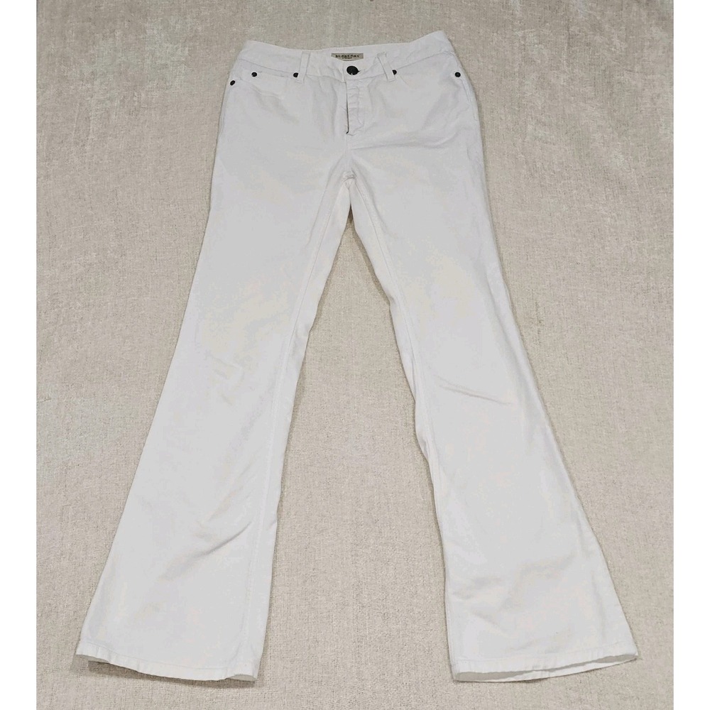 Burberry Women's London Silton Flare Leg 29 Regular White Jeans 33" Inseam *Read